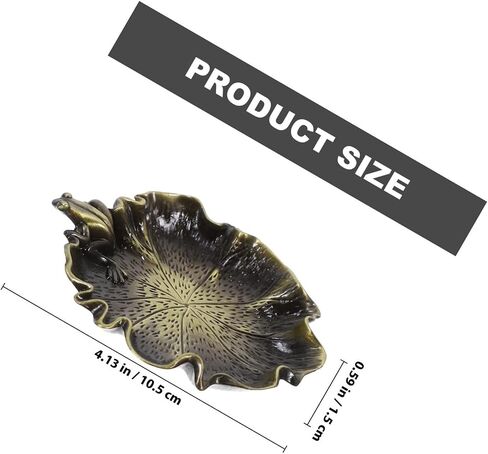 Copper Lotus Leaf Frog Ink Dish for Calligraphy Brush Rinsing in Kuwait