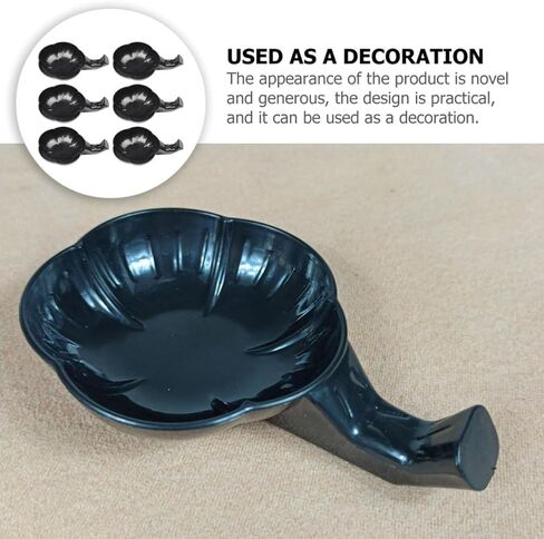 Blossom Ink Dish for Calligraphy Brushes, 12pcs Black Plastic in Kuwait