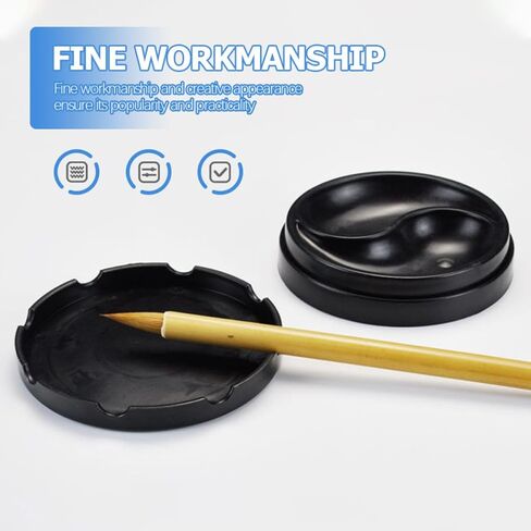 2pcs 2pcs Plastic Calligraphy Ink Tray round Lid for Practice in Saudi Arabia