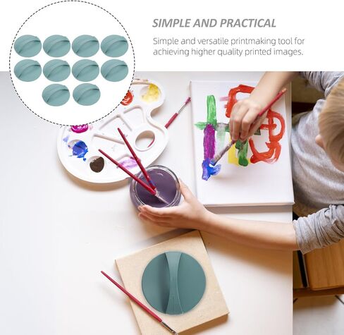 Blue Plastic Printmaking Plate for Beginners, 10 Piece Set in Kuwait