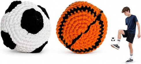 2PC Hand-Crocheted Hacky Footbag Set, Adult-Sized Foot Bags in Saudi Arabia