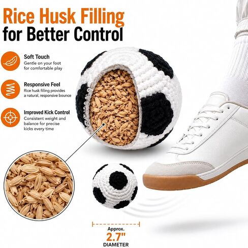 2PC Hand-Crocheted Hacky Footbag Set, Adult-Sized Foot Bags in Saudi Arabia
