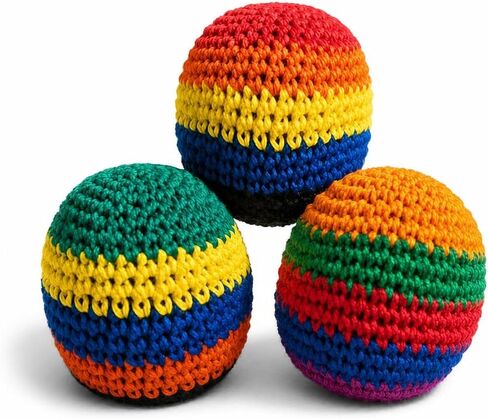 Mini Knitted Footbags, Knitted Sacks for Endless Outdoor Fun and Skill Challenges, Soft Footbag Juggling Balls for Outdoor Play in Kuwait