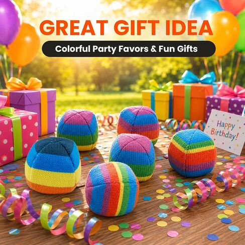 Crochet Footbag 3 Pack, Hand-Crocheted Cotton Yarn Kick Balls for Kids, Teens and Adults, Soft Juggling Balls for Outdoor Games, Coordination Practice and Party Favors in Kuwait
