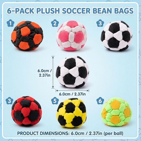 CZFDHP Footbag, 6 Pack Soccer for Adults, Durable Fleece Juggling Balls, Coordination Training for Indoor and Outdoor Play, Party Entertainment, Sports Enthusiasts in Saudi Arabia