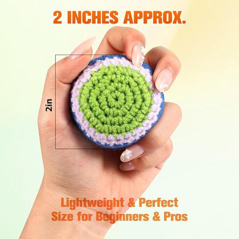 3 Pack Handmade Crochet Hacky Foot Bags, Portable Juggling Balls for Beginners Adults, Handcrafted Footbag Sacks for Coordination Skill Building, Outdoor Backyard Play & Party Game Toys in Kuwait