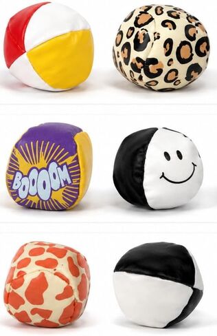 Lot of 6 Design Footbags, Foot Sacks, Hackeys, Hackys, Kick Bags, Designs May Vary. Aliens, Peace Signs, Sports, Super Heros, Funny Faces, Patriotic, Animals, etc. in Kuwait