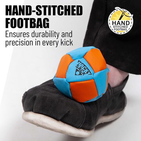 Wham-O Striker Hacky Sack 2.25" Footbag and Impact Hacky Sack 1.9" Foot Bag, for Beginners, Portable Lightweight (Orange) in Kuwait