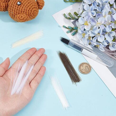 1500Pcs 5 Bags 5 Colors Simulated Cat Artificial Animal Whisker Realistic Costume Halloween Prosthetic Bendable Thin Long Cats Plastic Whiskers for Needle Felting Arts DIY Crafts Supply in Kuwait