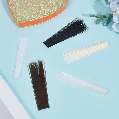 1500Pcs 5 Bags 5 Colors Simulated Cat Artificial Animal Whisker Realistic Costume Halloween Prosthetic Bendable Thin Long Cats Plastic Whiskers for Needle Felting Arts DIY Crafts Supply in Kuwait