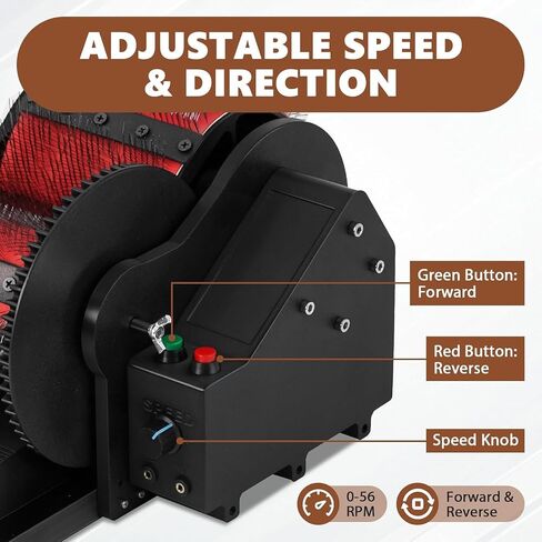 Electric Wool Carding Machine, Wool Drum Carder Fiber Carding Machine, Adjustable Forward and Reverse Speed, with Foot Pedal, Fast Color Mixing Wool Blending Wheel, for Combing Blending in Kuwait