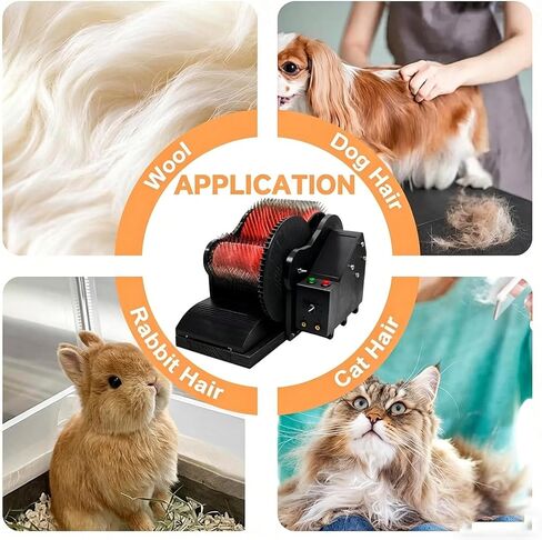 Electric Wool Carding Machine, Wool Drum Carder Fiber Carding Machine, Adjustable Forward and Reverse Speed, with Foot Pedal, Fast Color Mixing Wool Blending Wheel, for Combing Blending in Kuwait