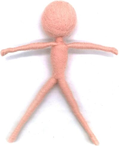 1 Piece Pre-Made Felt Body Frames 2.8 inch to Make Fairies, Mummies, Gnomes, Aliens Easier - Needle Felting Supplies in Kuwait