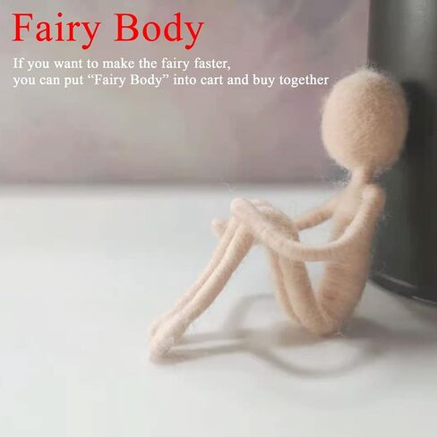 1 Piece Pre-Made Felt Body Frames 2.8 inch to Make Fairies, Mummies, Gnomes, Aliens Easier - Needle Felting Supplies in Kuwait
