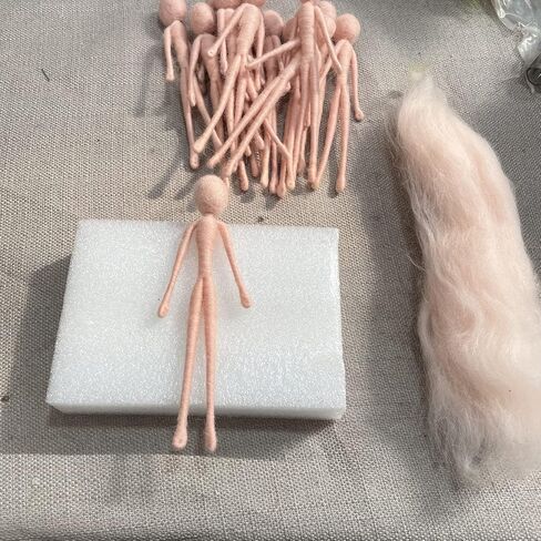 1 Piece Pre-Made Felt Body Frames 2.8 inch to Make Fairies, Mummies, Gnomes, Aliens Easier - Needle Felting Supplies in Kuwait