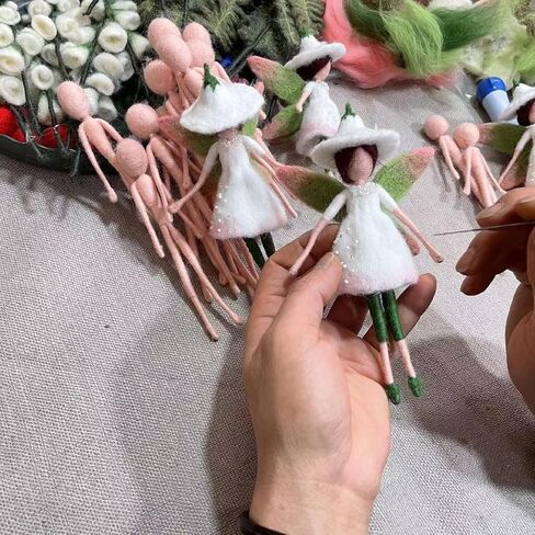 1 Piece Pre-Made Felt Body Frames 2.8 inch to Make Fairies, Mummies, Gnomes, Aliens Easier - Needle Felting Supplies in Kuwait