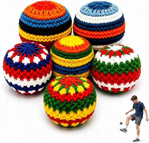 Footbag Hacky Bag Set（3 Pack） Weighted Handmade Knitted Balls in Saudi Arabia