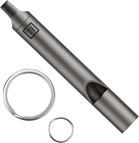Emergency Whistle, Titanium Dog Training Whistle with 2 Keychain Rings Survival Loud Whistle for Outdoor Camping Hiking Boating Whistle in Kuwait
