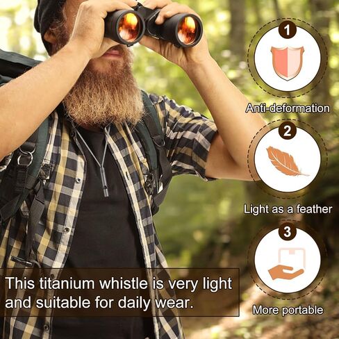 Emergency Whistle, Titanium Dog Training Whistle with 2 Keychain Rings Survival Loud Whistle for Outdoor Camping Hiking Boating Whistle in Kuwait