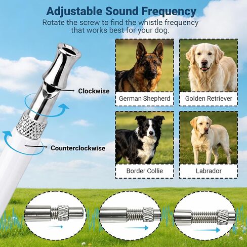 2PCS Dog Whistle - Easy Training Whistle w/Lanyard Recall in Kuwait