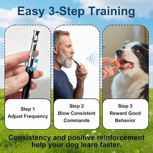 2PCS Dog Whistle - Easy Training Whistle w/Lanyard Recall in Kuwait