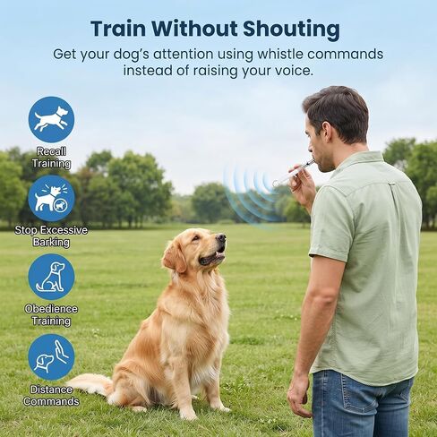 2PCS Dog Whistle - Easy Training Whistle w/Lanyard Recall in Kuwait