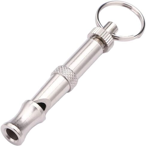 Silver Adjustable Ultrasonic Dog Whistle, Portable Whistle Pet Whistle Supersonic Whistle Dog Whistles for Pet Training, Dog Whistles, Training and Behavior Aids in Kuwait