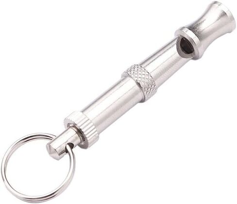 Silver Adjustable Ultrasonic Dog Whistle, Portable Whistle Pet Whistle Supersonic Whistle Dog Whistles for Pet Training, Dog Whistles, Training and Behavior Aids in Kuwait