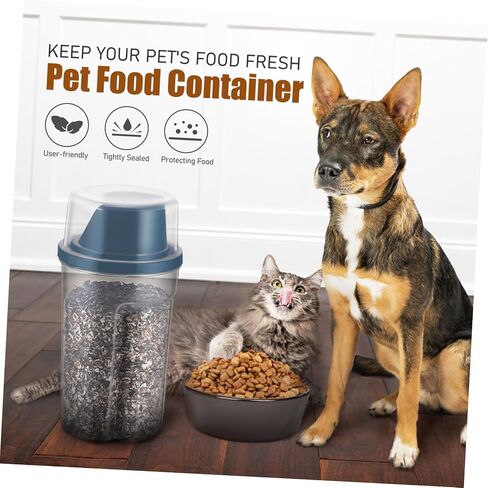 BESPORTBLE 2pcs Airtight Pet Food Storage Containers with Wide Mouth and Spill Resistant Pour Spout Durable Dog Food Bins with Comfortable Grip Keeping in Kuwait