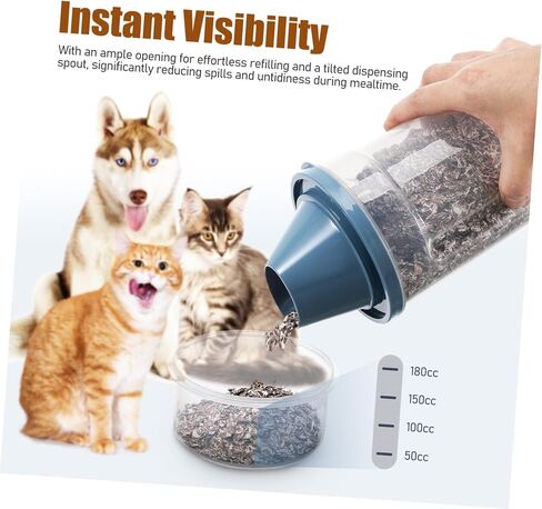 BESPORTBLE 2pcs Airtight Pet Food Storage Containers with Wide Mouth and Spill Resistant Pour Spout Durable Dog Food Bins with Comfortable Grip Keeping in Kuwait