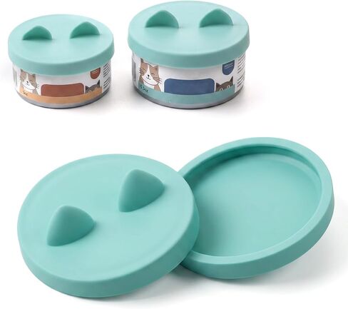 2 PCS Pet Food Can Covers Silicone Cat/Dog Universal Food Can Lid in Kuwait