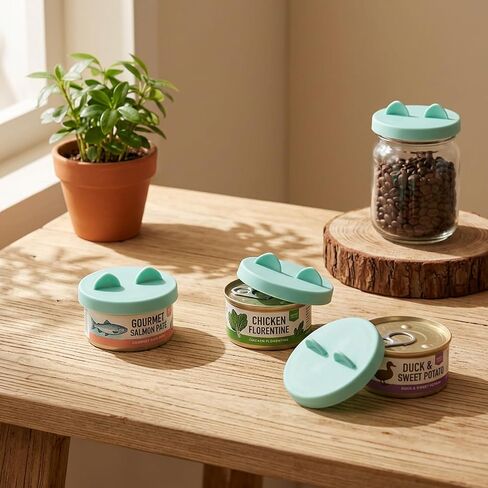 2 PCS Pet Food Can Covers Silicone Cat/Dog Universal Food Can Lid in Kuwait