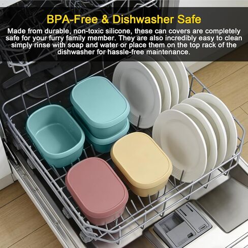 3 Pack Cat Food Storage Container for 3oz Wet Cans, Silicone Airtight Lid in Kuwait