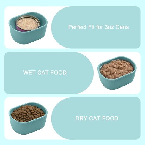 3 Pack Cat Food Storage Container for 3oz Wet Cans, Silicone Airtight Lid in Kuwait