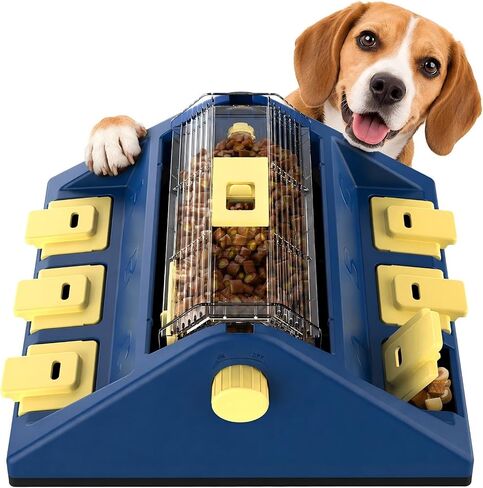 KADTC 2-Level Dog Puzzle Toy Rotating Treat Dispenser for Small/Medium Dogs in Saudi Arabia