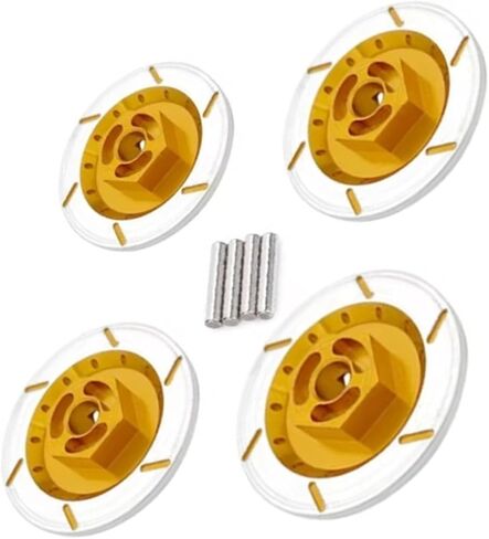 Compatible with Tamiya for Tt-01 for Tt02 for HPI for HSP 94123 1/10 RC On Road for Racing Car Brake Disc Wheel Rim Box Hex Adapter 12mm RC Parts(Yellow) in Kuwait