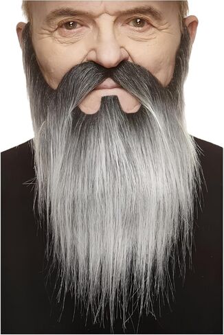 Mustaches Self Adhesive Lord Fake Mustache and Beard, Novelty, False Facial Hair, Costume Accessory for Adults in Kuwait