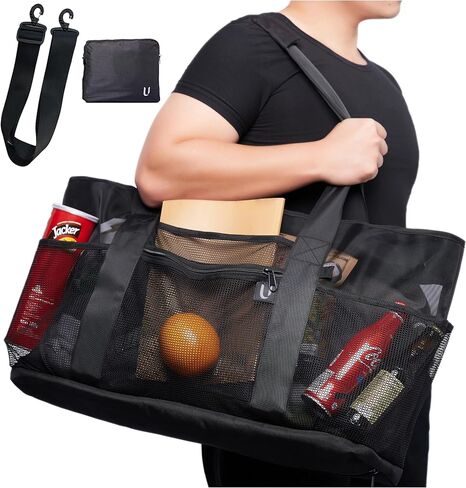 Uhawi Large Beach Bag XXL–eco-mateiral+Functional + Foldable Beach Bag in Kuwait