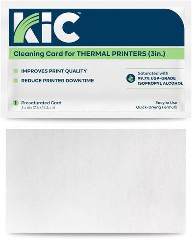 KICTeam Cleaning Cards for Thermal Printers, 3in Width (25 Pack) in Kuwait