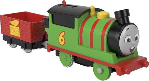 Thomas & Friends Motorized Toy Train Percy Battery-Powered Engine with Tender for Pretend Play Preschool Kids Ages 3+ Years​ in Kuwait