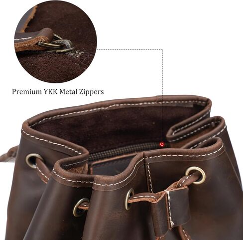 Polare Vintage Full Grain Leather Rucksack Backpack Casual Travel Satchel Bag Daypack for Men Women in Kuwait
