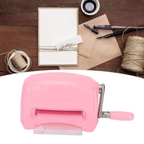 Portable Embossing Machine for DIY Scrapbooking and Paper Crafts, Pink Plastic and Zinc Alloy Manual Die Cutting Tool in Kuwait