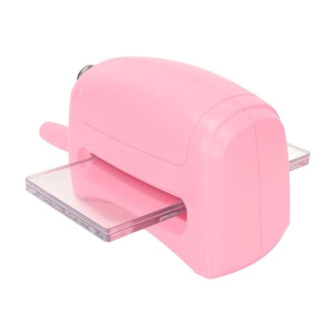Portable Embossing Machine for DIY Scrapbooking and Paper Crafts, Pink Plastic and Zinc Alloy Manual Die Cutting Tool in Kuwait