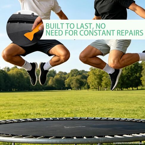 Trampoline Patch Repair Kit, Self-Adhesive Trampoline Repair Kit with 4 Large 7.8 x 4 in Rectangular Patches for Trampoline Mat Holes & Tears, Scraper and Cleaning Wipes in Kuwait