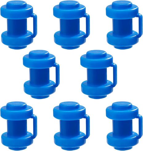 8PCS Blue Trampoline Enclosure Pole Caps, 1 Inch ID Trampoline Pole Covers End Cap, PP Plastic Trampoline Net Caps Safety Top Post Cover for Trampoline Fence Net Protection (Length 2.75") in Kuwait