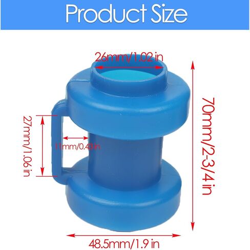 8PCS Blue Trampoline Enclosure Pole Caps, 1 Inch ID Trampoline Pole Covers End Cap, PP Plastic Trampoline Net Caps Safety Top Post Cover for Trampoline Fence Net Protection (Length 2.75") in Kuwait