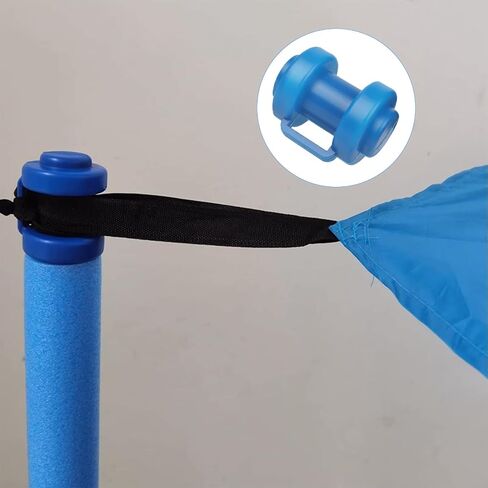 8PCS Blue Trampoline Enclosure Pole Caps, 1 Inch ID Trampoline Pole Covers End Cap, PP Plastic Trampoline Net Caps Safety Top Post Cover for Trampoline Fence Net Protection (Length 2.75") in Kuwait
