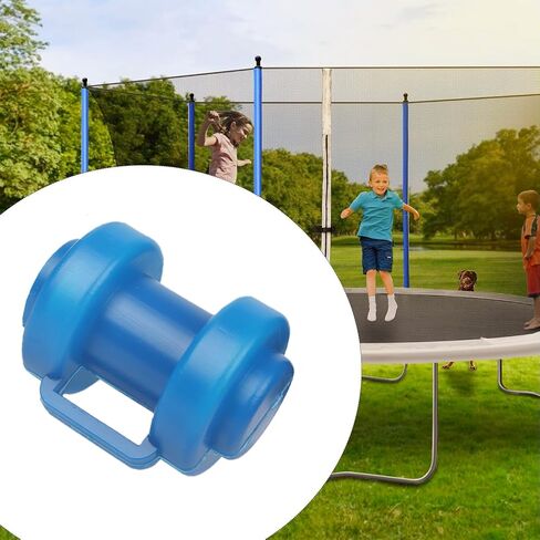 8PCS Blue Trampoline Enclosure Pole Caps, 1 Inch ID Trampoline Pole Covers End Cap, PP Plastic Trampoline Net Caps Safety Top Post Cover for Trampoline Fence Net Protection (Length 2.75") in Kuwait