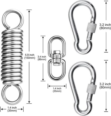 Premium Hammock Chair Hanging Kit with 2 Carabiner and Rotating Hook in Kuwait