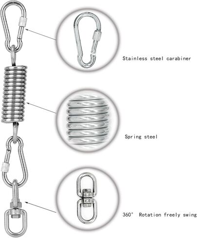 Premium Hammock Chair Hanging Kit with 2 Carabiner and Rotating Hook in Kuwait